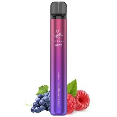 Elf Bar V2 600 Puffs Grape Rasberry