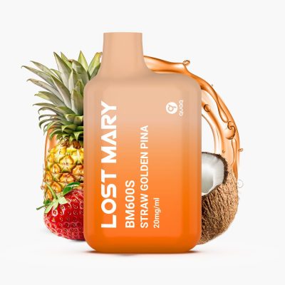 Lost Mary BM 600 PUffs Straw Golden Pina