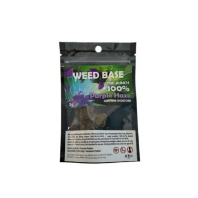 Weed Base – Ανθοί Κάνναβης CBD PUNCH 100% Purple Haze (1G)