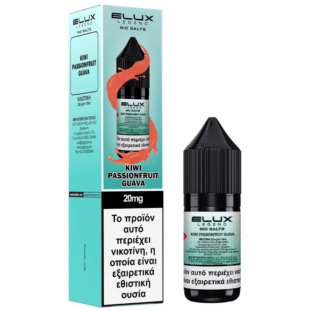 Elux Kiwi Passion Fruit Guava Salt 20mg 10ml
