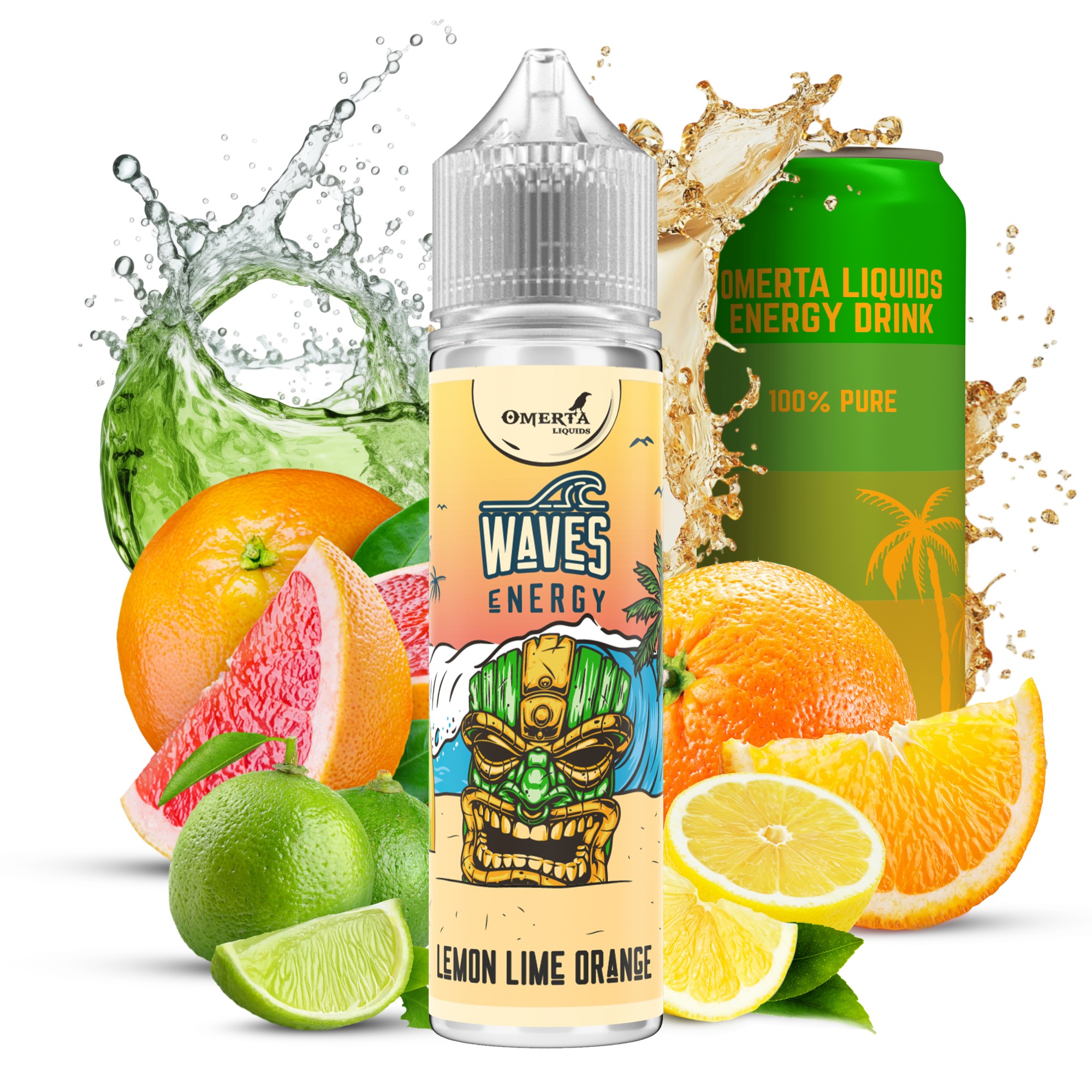 Omerta Waves Energy Lemon Lime Orange 60ml