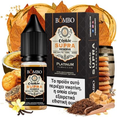 Bombo Platinum Tobaccos Cookie Supra Reserve10ml 20mg Nic Salts
