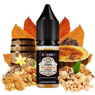 Bombo Platinum Tobaccos Nutty Supra Reserve10ml 20mg Nic Salts