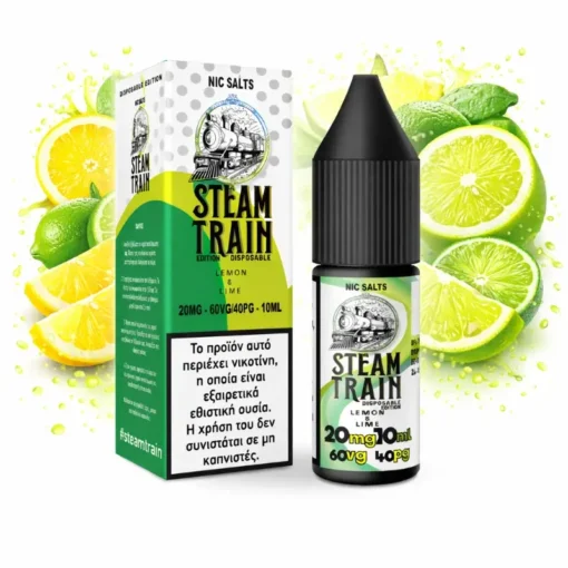 Steam Train Disposable Edition Lemon And Lime Nic Salt 20mg 10ml