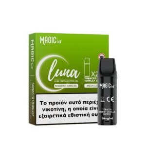 Magic Bar Luna Prefilled Pod –Tobacco Biscuit Vanilla Coffee 2%