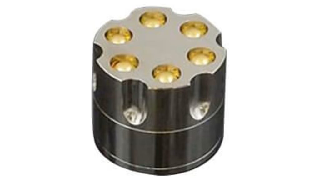Grinder Τρίφτης – Μεταλλικός Μύλος 52mm Cylinder Silver (3 Parts)