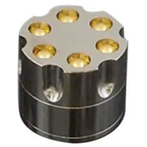 Grinder Τρίφτης – Μεταλλικός Μύλος 30mm Cylinder Silver (3 Parts)