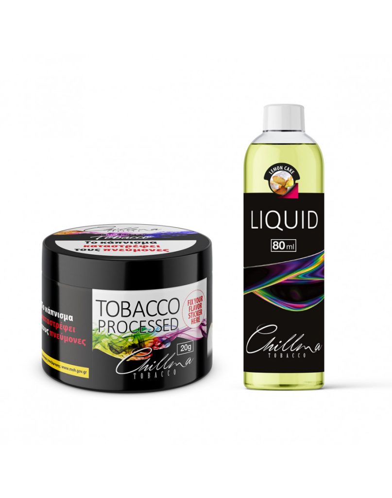 Chillma Liquid 80ml Lemon Cake + Dry Tobacco 20gr