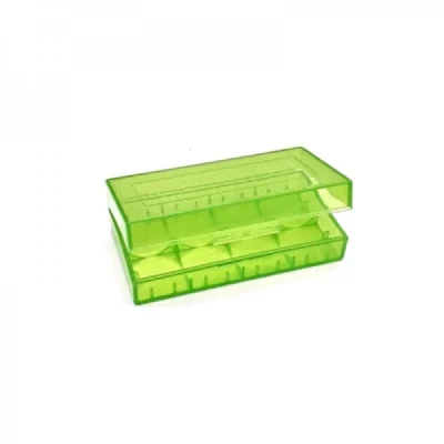 Storage Box 2 Batteries 18650 Green