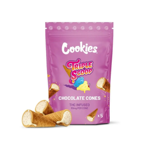 Cookies® – 30mg D9 Chocolate Cones – Triple Scoop