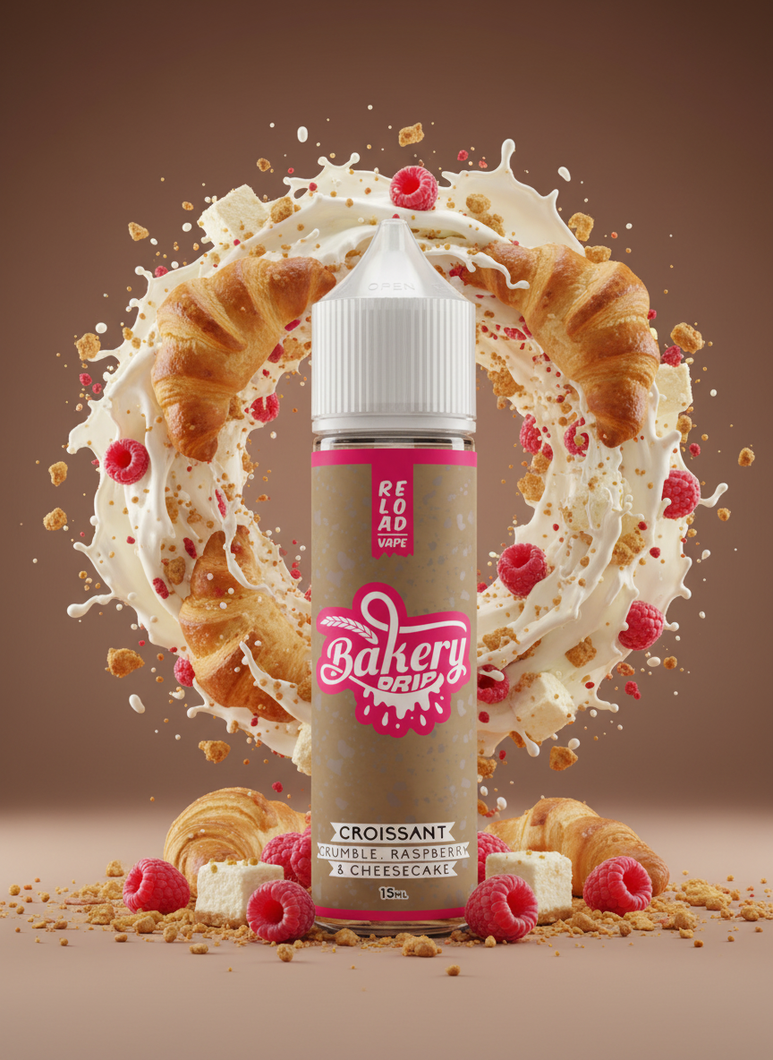 BAKERY DRIP - CROISSANT CRUMBLE CHEESECAKE RASPBERRY 60ml