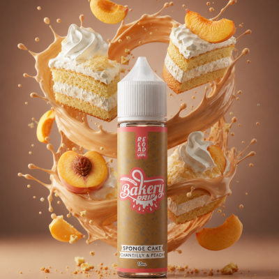 BAKERY DRIP - SPONGE CAKE CHANTILLY PEACH 60ml
