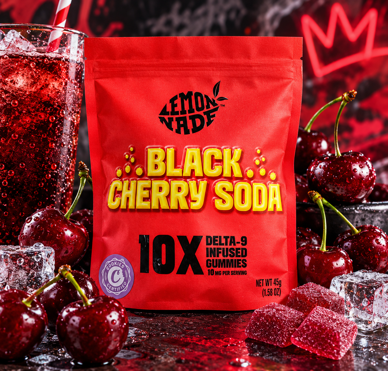 Cookies® Lemonade DELTA 9 Gummies – Black Cherry Soda